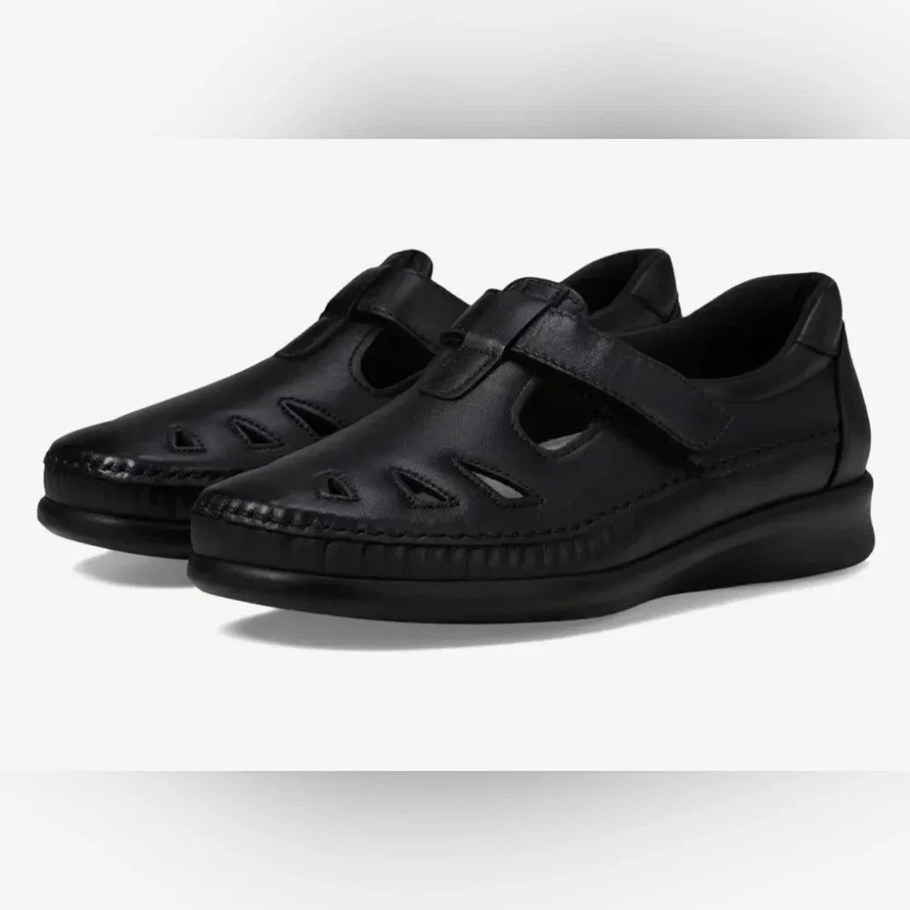 SAS Roamer Women's Size 11/12 black leather Mary Jane Loafers Tripad comfort